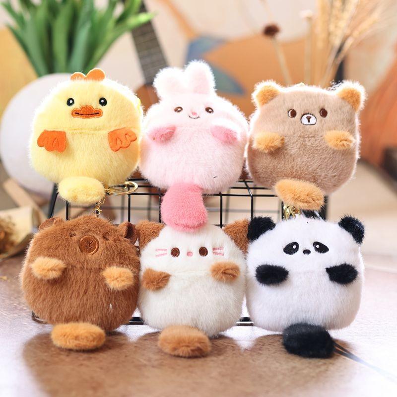 Панда Капибара Плюшевый Брелок Подвеска Животное Мягкая Набивная Кукла Детский Подарок Игрушка