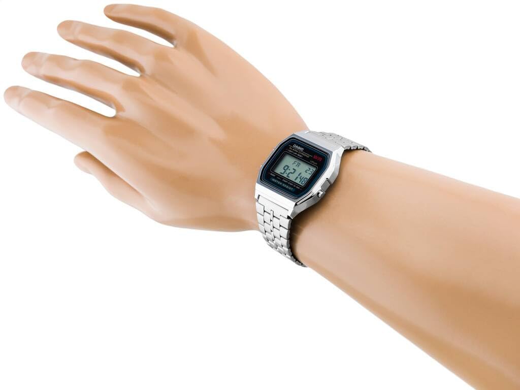 Casio Импортные часы A159WA-N1DF, серебристые, параллельный импорт