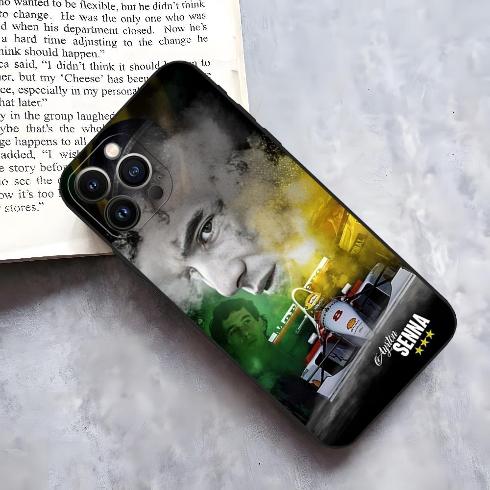 Чехол для телефона Ayrton Senna F1 для iphone 15 14 Pro 13 Mini 11 12 Max Xr X Xs 8 Plus Ударопрочная задняя крышка