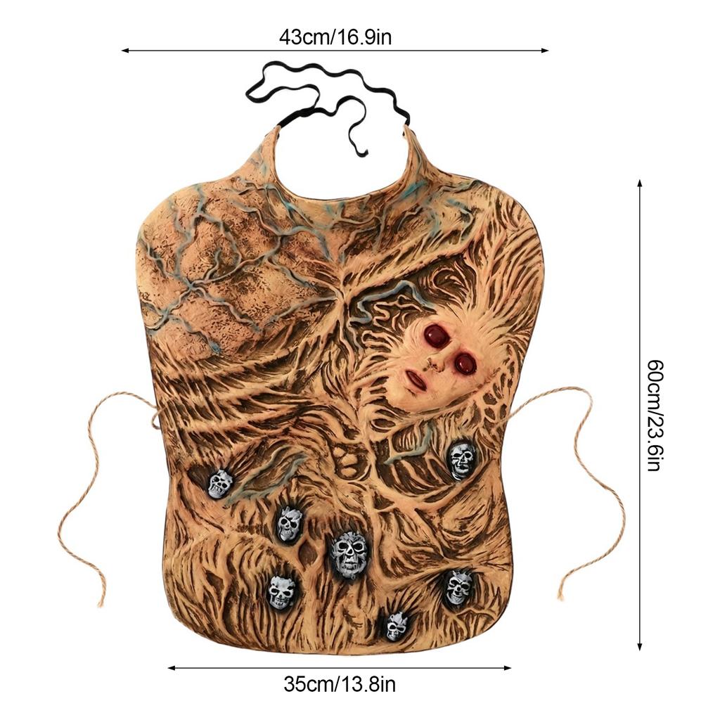 Latex Fake Belly Prop for Halloween Party Horror Pregnant Stomach Costume Realistic Skin Texture Prank Cosplay Accessory