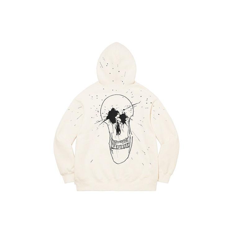 Supreme Ralph Steadman Skull Hooded Sweatshirt 'Black White' Men's SUP-SS22-264