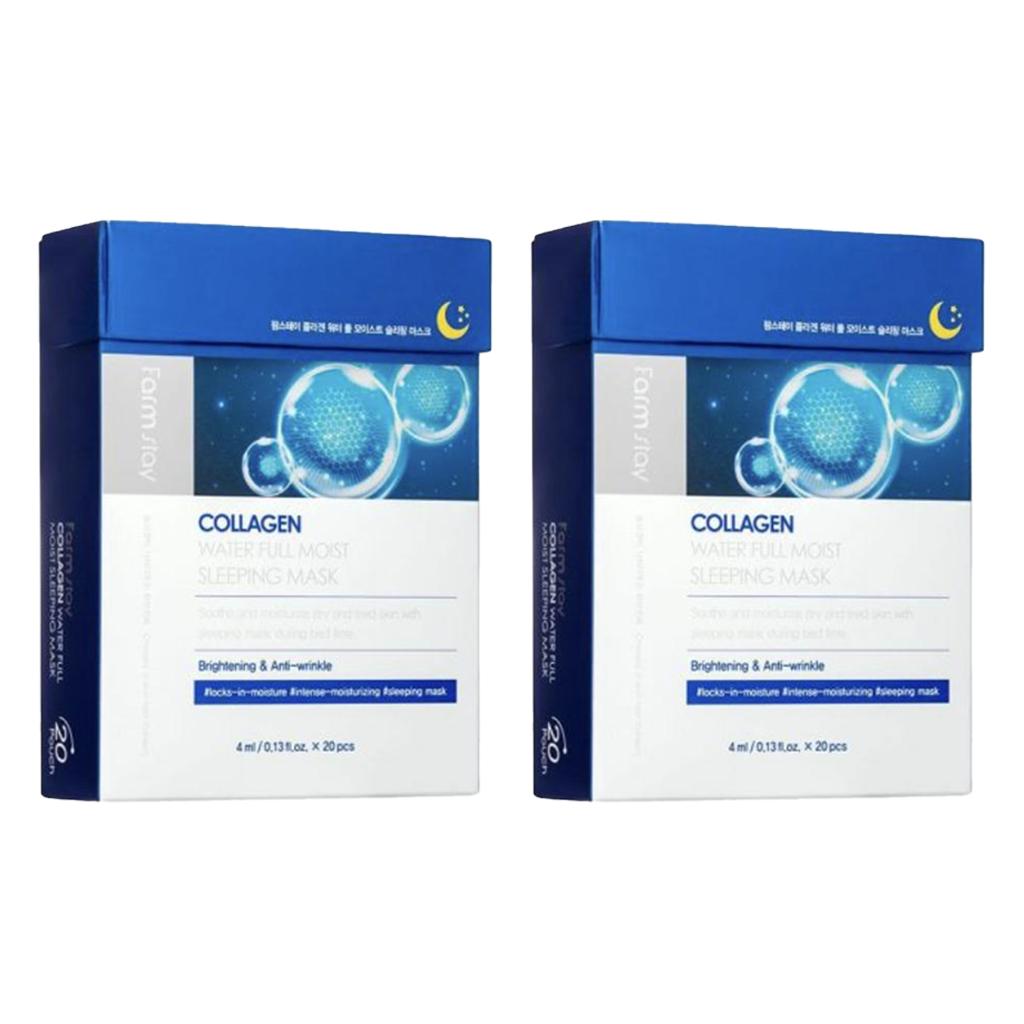 FARM STAY Увлажняющая ночная маска с коллагеновой водой, 4 млX20 шт. (3 варианта)