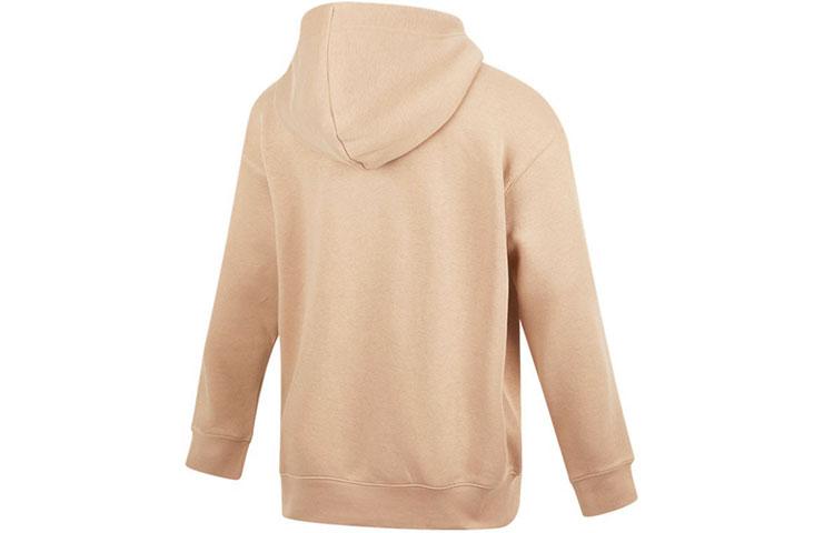 Nike Athleisure Pullover With Brushed Cuffed Hood Sweatshirt Winter Women's Linen Yellow DJ7669-200