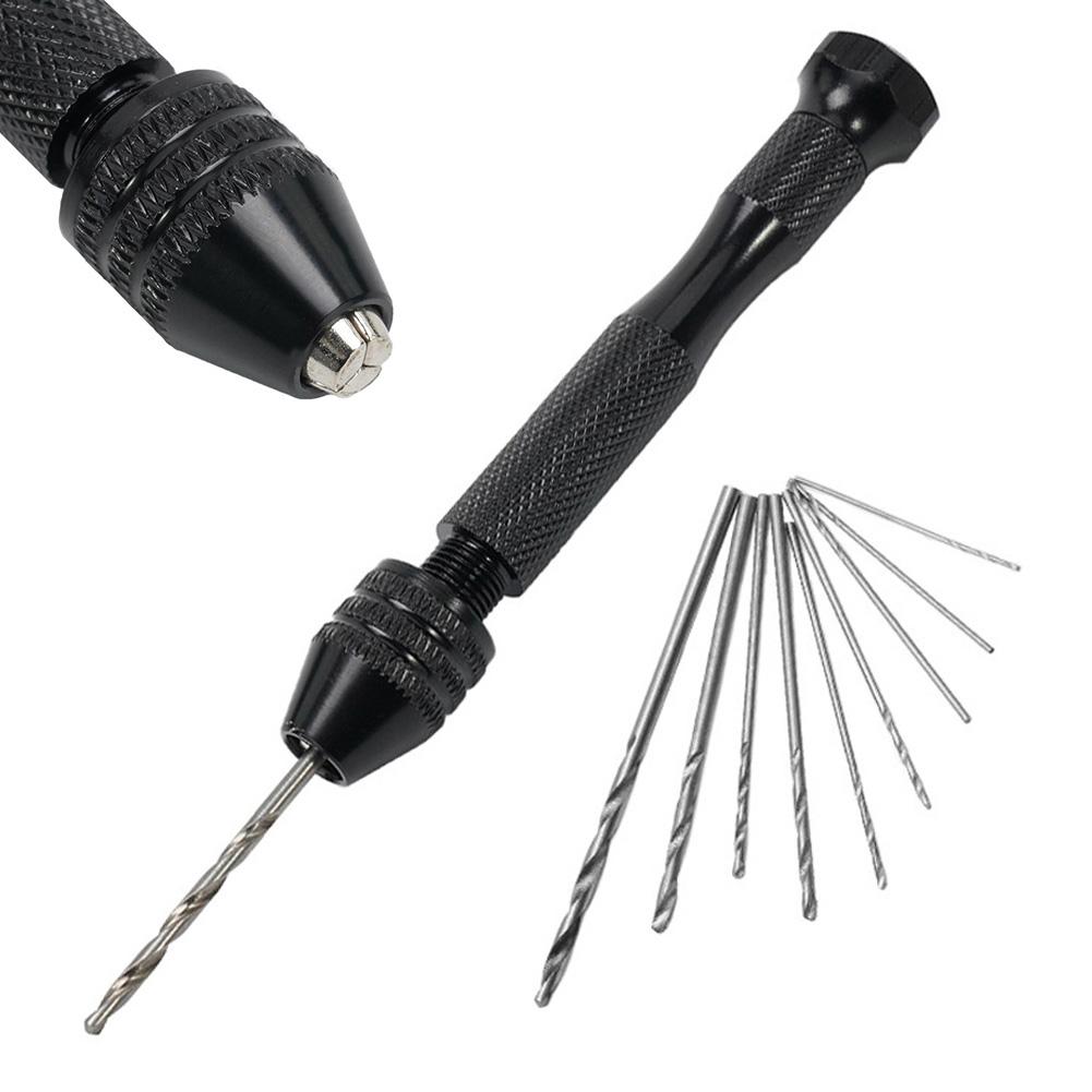 Woodworking Tool Drilling Rotary Tool Manual Twists Drill Bit Aluminum Alloy 0.3-3.2mm Small Hand Drill For Jewelry Craft Watch