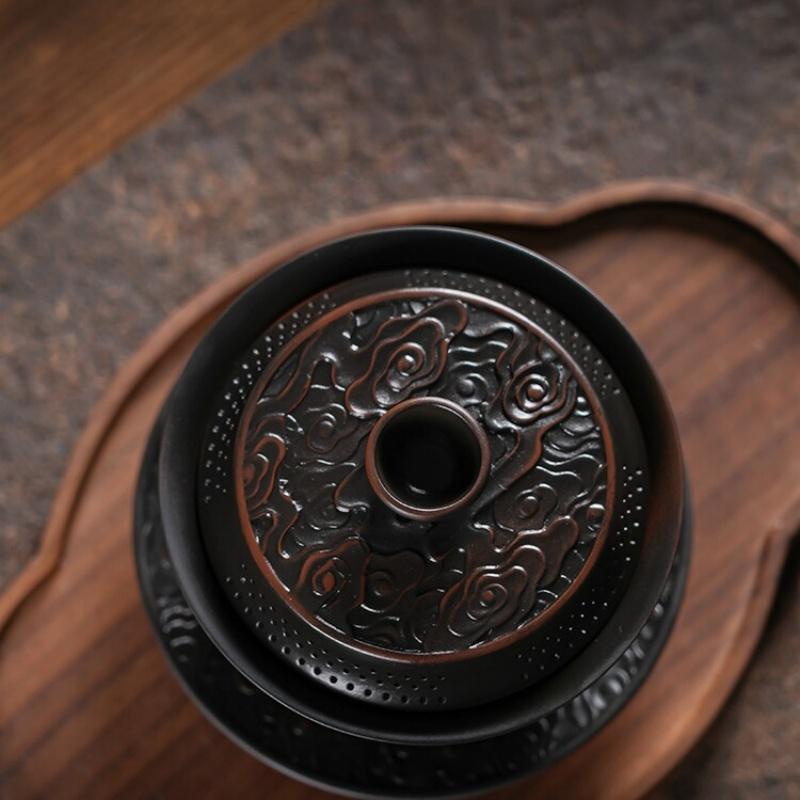 Фиолетовая керамика Цзяньшуй, гайвань, керамическая ручная работа, домашний чайный сервиз в стиле кунг-фу, чайная чаша, чашка для чая, чайник для чайной церемонии