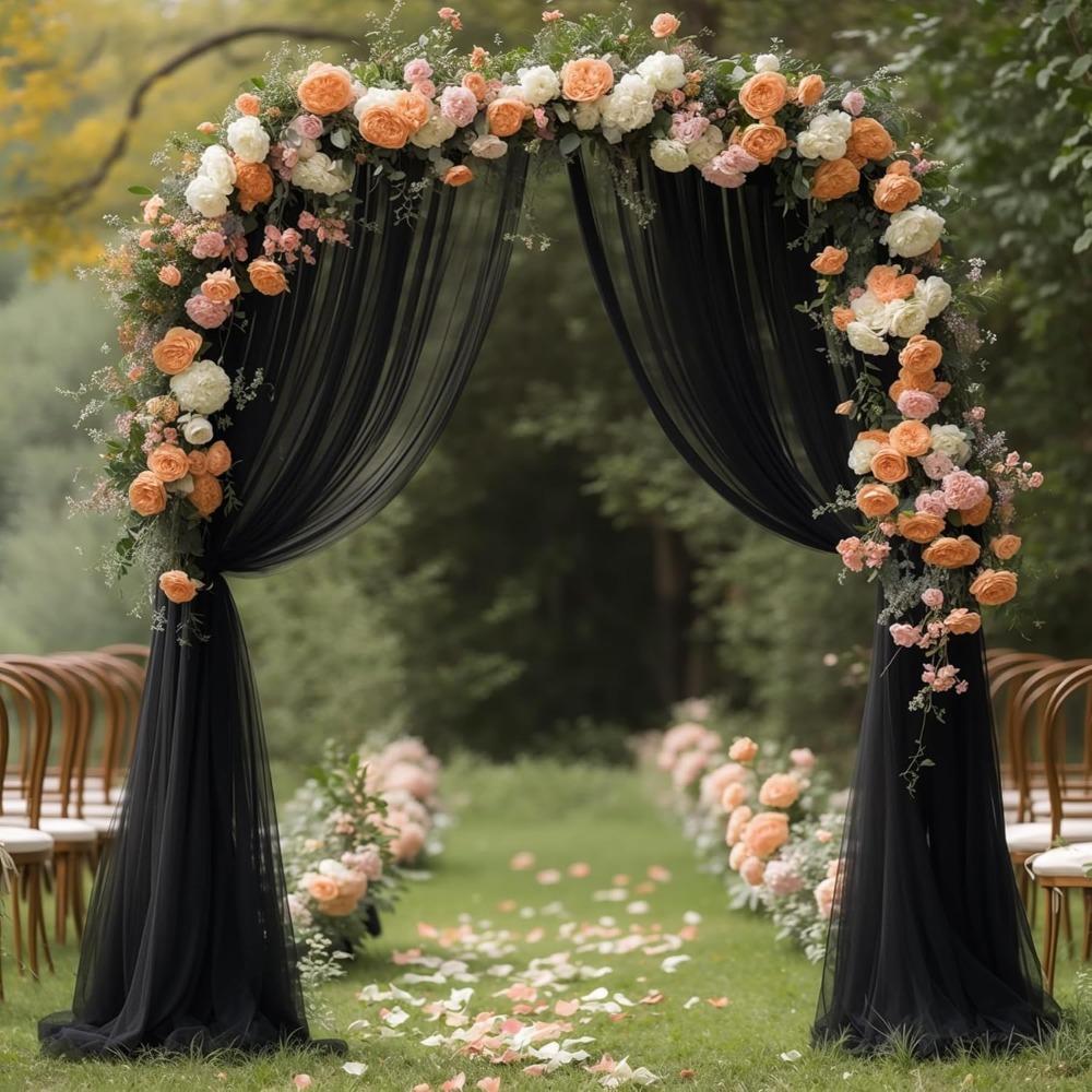 Width 160CM Wedding Tulle Arch White Pink Backdrop Fabric Arch Draping Fabric Wedding