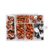 Viprh 158pcs Motorcycle Sport Bike Windshield Fairing Bolt Kit Fastener Clip Screw Orange