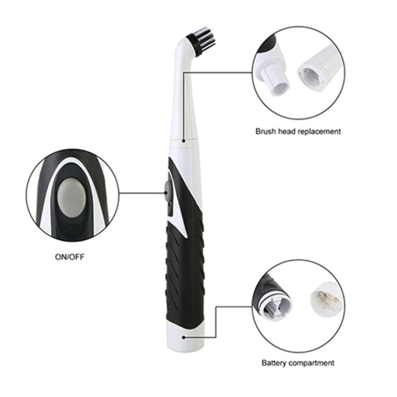 Электрическая чистящая щетка-скрабер с 4 насадками для домашней ванны, плитки, пола