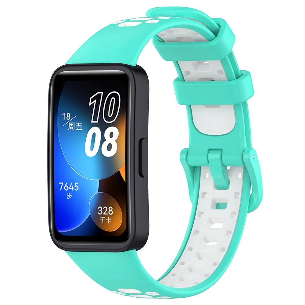 Силиконовый ремешок для Huawei Band 10 9 8 двухцветный ремешок для часов браслет аксессуары для браслета