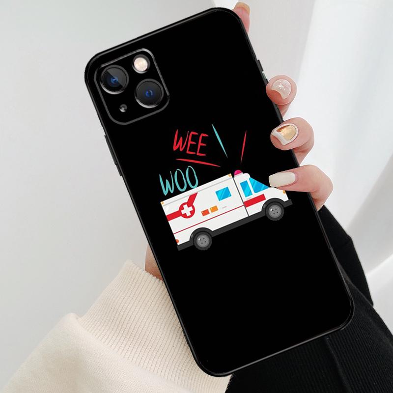 Чехол Wee Woo Ambulance для iPhone 17 Pro Max 14 13 12 11 15 16 Pro Max mini 16 15 Plus 16e 17 Air