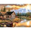 5D DIY Diamond Painting House Full Square Diamond Embroidery Sunset Picture of Rhinestone Landscape Home Wall Decor