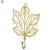 Золотой металлический крючок в форме листа, дверная стена, гардероб, вешалка для одежды, подвесной декор