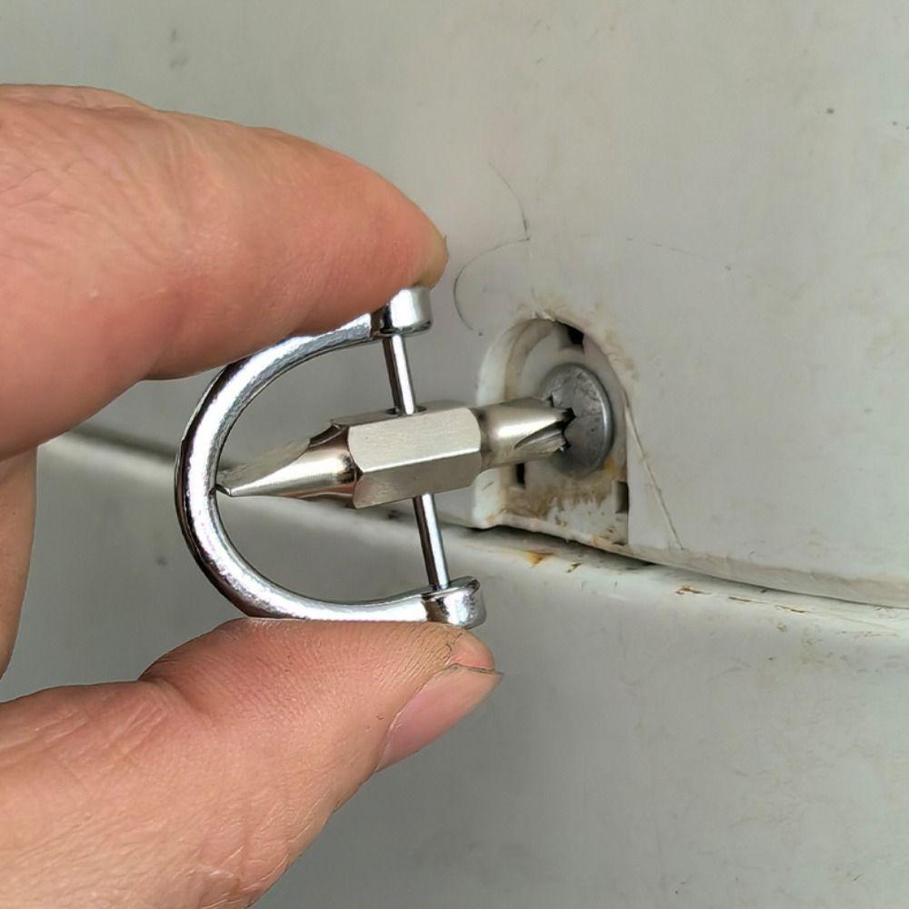 Horseshoe Buckle Phillips Slotted Screwdriver Key Ring Screw Removal Tools Mini Screwdriver
