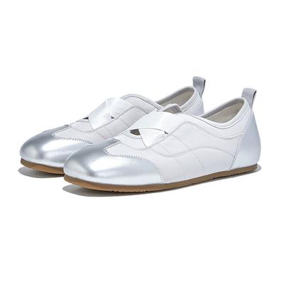 Модные женские кроссовки AIYUQI, повседневные балетки, женские балетки на плоской подошве из натуральной кожи большого размера, эластичные, женские туфли для тренировок добродетели