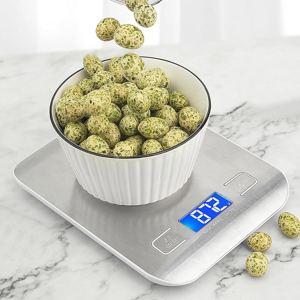 5Kg Kitchen Digital Scale Stainless Steel Precise Small Platform Scale Food Coffee Balance Digital Scale for Coffee Food Cooking