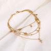 Retro Exaggerated Love Star Moon Anklet Multi-layer Cross Anklet Fashion Trend Girl Multi-layer Anklet Temperament Bracelet