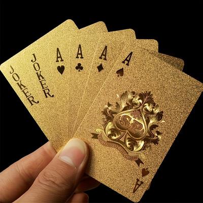Колода игральных карт с золотой фольгой, игровые карты для семейных вечеринок, Рождество, Хэллоуин, Пасха, подарок на День Благодарения