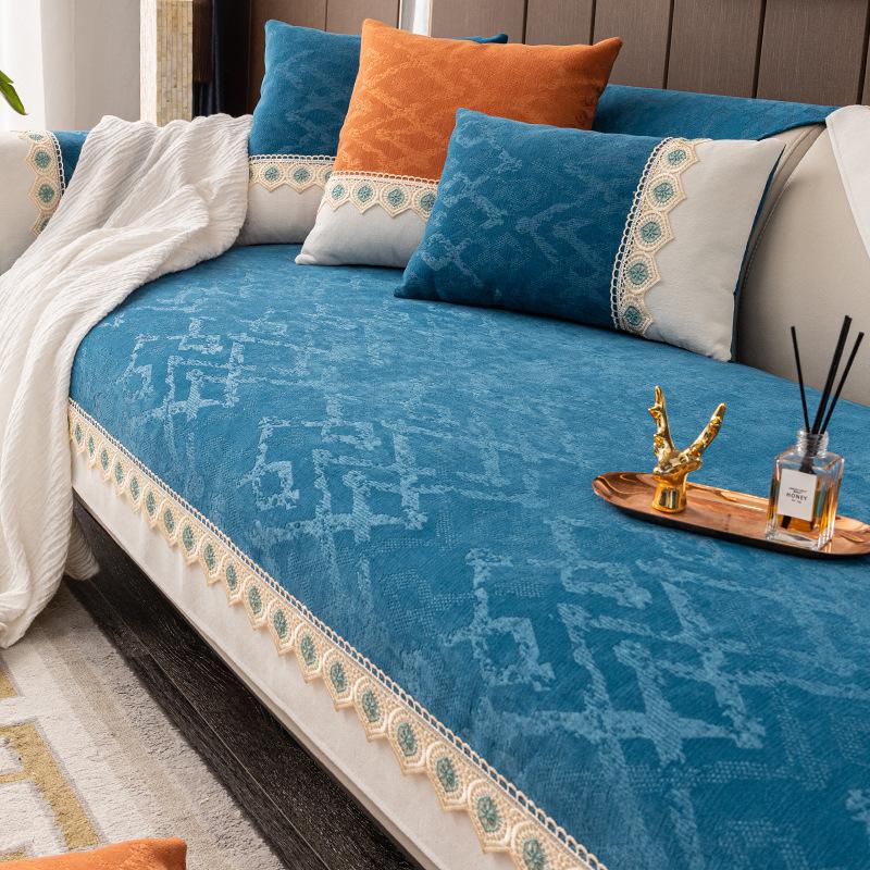 Высококачественный чехол для диванной подушки, универсальное универсальное полотенце с защитой от кошек, нескользящая универсальная подушка из синели из розового дерева