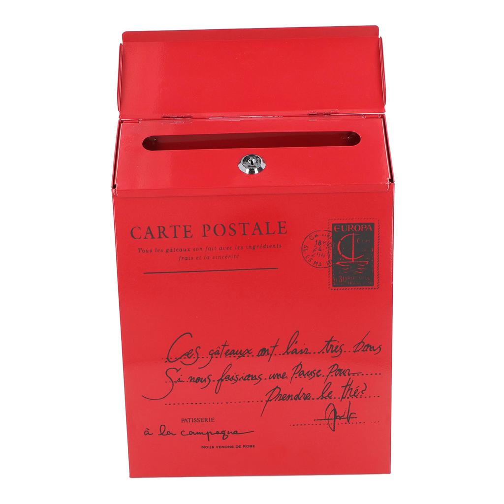 Железный почтовый ящик настенный в деревенском стиле, запираемый на 2 ключа, 3 крючка, водонепроницаемый ящик для предложений для дома, офиса