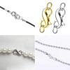 3 Pieces Lobster Clasp Lock Double Opening Necklace Connector Bracelet Extender Clasp for DIY Jewelry Repair Silver Gold
