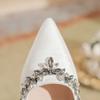 New Pointed Stiletto Shoes Large Size Plus Wide Pearl Women's High Heels Wedding Shoes Bridesmaid Shoes Rhinestone Fashion