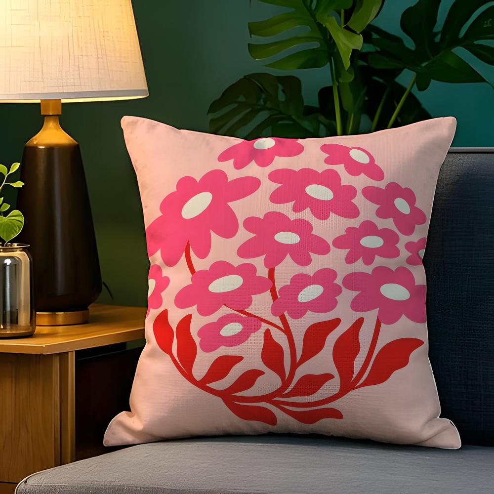 Beauty Summer Travel Series Pillow Case Natural Linen Pillow Case DoubleSided Decor Sofa Pillowcase Home Decor