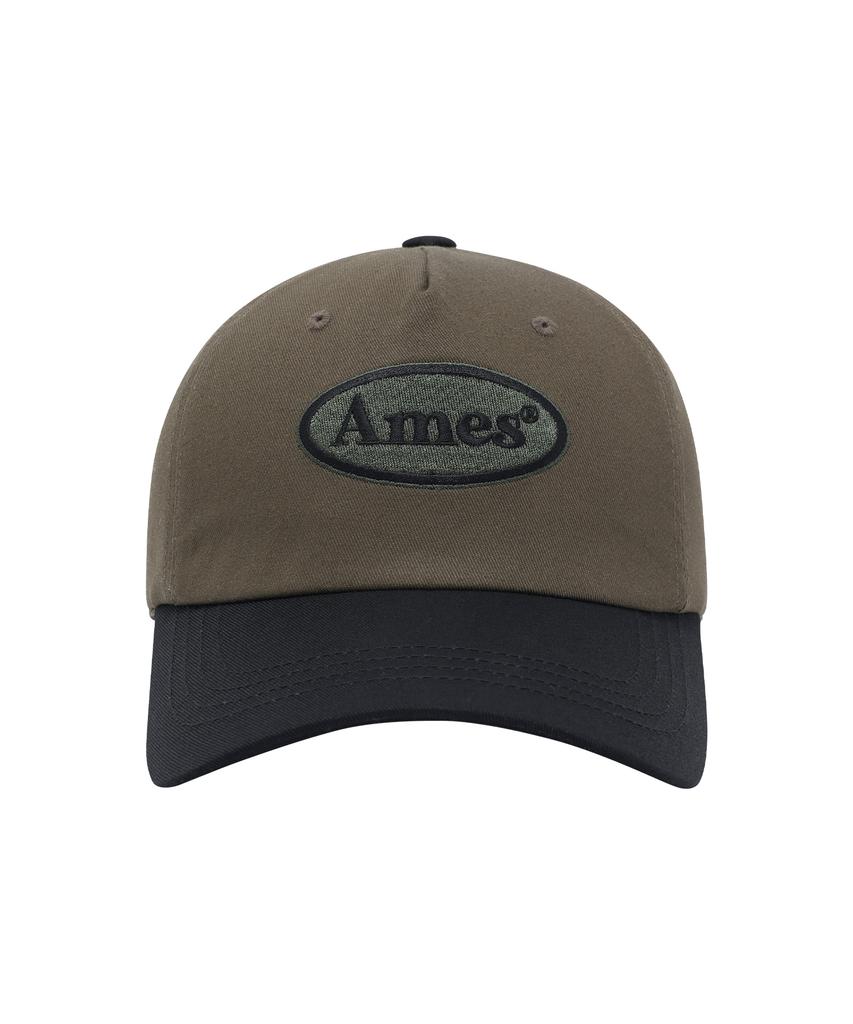 Кепка-бейсболка AMES-WORLDWIDE с двуцветным логотипом-символом Хаки