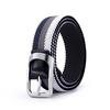 Мужские разноцветные дышащие тканые эластичные холщовые ремни с пряжкой-шпилькой - повседневный стиль