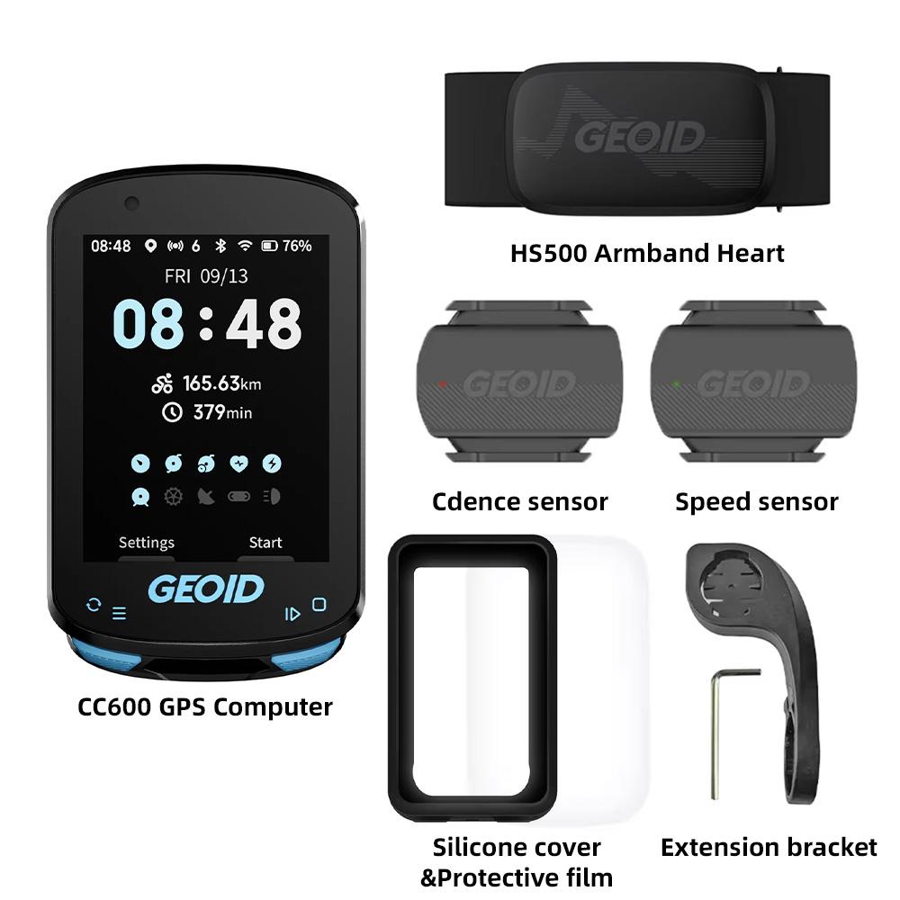 Велокомпьютер Geoid CC600 Цветной экран Умная навигация GPS Беспроводной велоспидометр WIFI ANT+ 11 Языков Велосипедный одометр