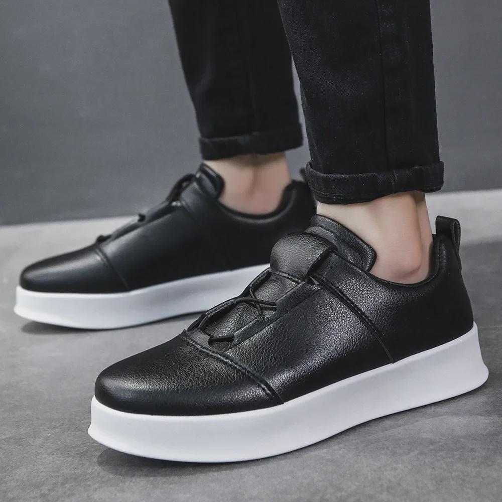 Мужские повседневные кроссовки Slip-On: Универсальная, легкая, молодежная спортивная обувь и обувь на плоской подошве