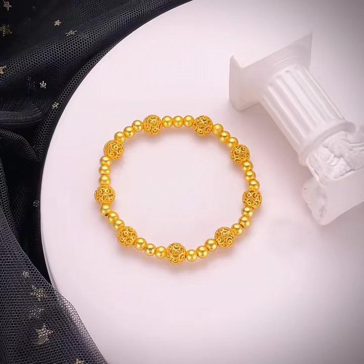 Ретро китайский филигранный браслет с гортензиями: Элегантный песочно-золотой цветочный шар Женские украшения