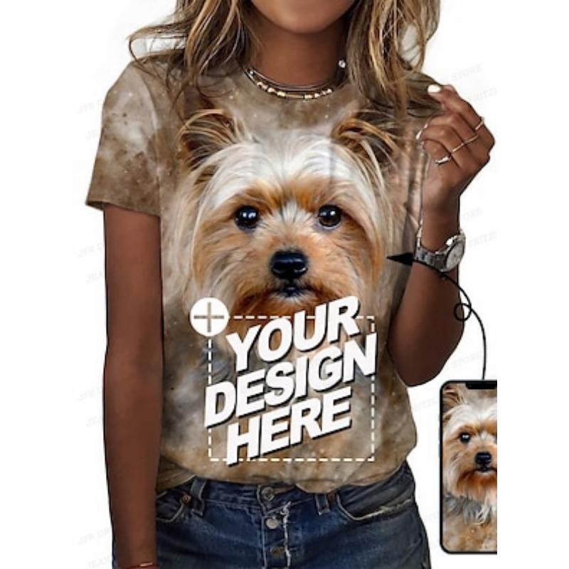 Футболка с принтом животных и собак, 3D-принт, женская мода, свободные футболки, топы с коротким рукавом, футболки, аниме, каваи, футболка, детская одежда, кошка