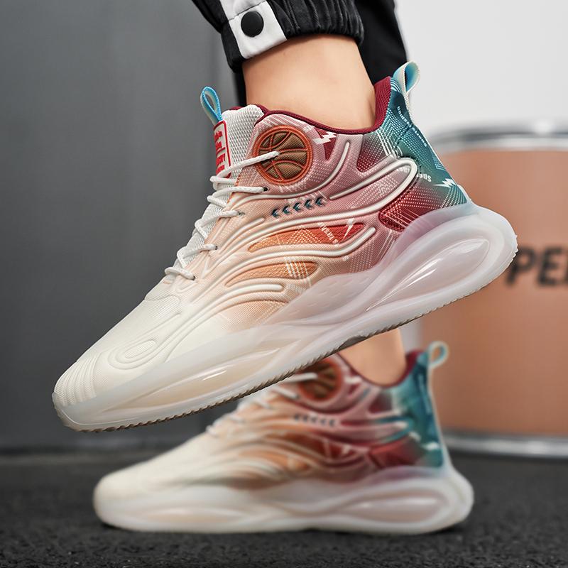 Модные мужские баскетбольные кроссовки с амортизацией, дышащие, кроссовки для тренировок, спортивная обувь для спортсменов, повседневная нескользящая обувь, легкие кроссовки для активного отдыха