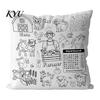 Parent Child Interaction Tools DIY Coloring Cushion Cover, Color Your Own Throw Pillow 18 x Washable Drawing Pillowcases Inches Case for Kids