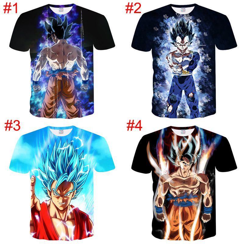 Exquisite 3d Print Dragon Ball Z Vegeta Goku Super Saiyan Casual Tee Anime Shirts