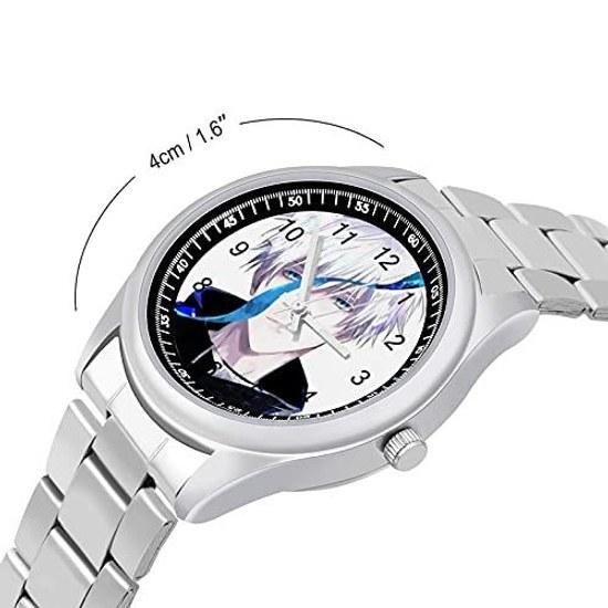 Jujutsu Kaisen Gojo Satoru Wristwatch Stainless Steel Watch Fashion Casual Lightweight Simple Dial Easy Read Unisex