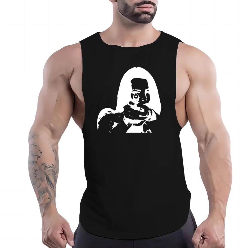 Летняя мода, повседневная мужская баскетбольная спортивная одежда, разноцветный жилет, быстросохнущий топ с 2d принтом персонажей мультфильма, стильный топ