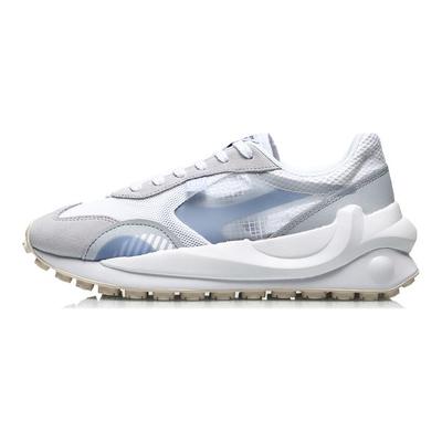 Кроссовки Li Ning Fang Yuan с амортизацией, нескользящие, прочные, легкие, с низким верхом, женские, белые, светло-голубые AGCR034-2
