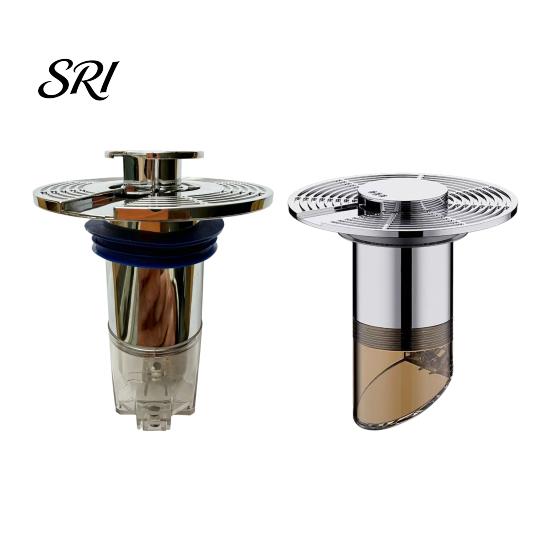 Automatic Closing Drain Basket 1/2Pcs Floor Core Universal Size Anti-Odor Pipe with Magnetic Filter Hair Catcher Extension Design Anti-odor
