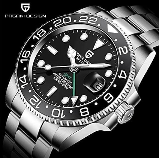PAGANI DESIGN Watch GMT Hand Automatic Winding Made In Japan Movement Divers Mechanical Case Included Waterproof Ceramic Bezel Business Work Dress