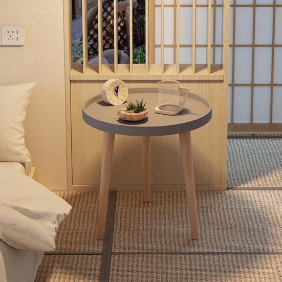 Yousheng Round End Table with 3-Legs Heavy Duty Detachable Mini Desk Bedroom Kitchen Living Room Small Space Sofa Bedside Nightstand Side Coffee Table