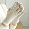 Keep Warm  Gloves Thicken Split-finger Gloves Luxury Style Pearl Driving Gloves  Female