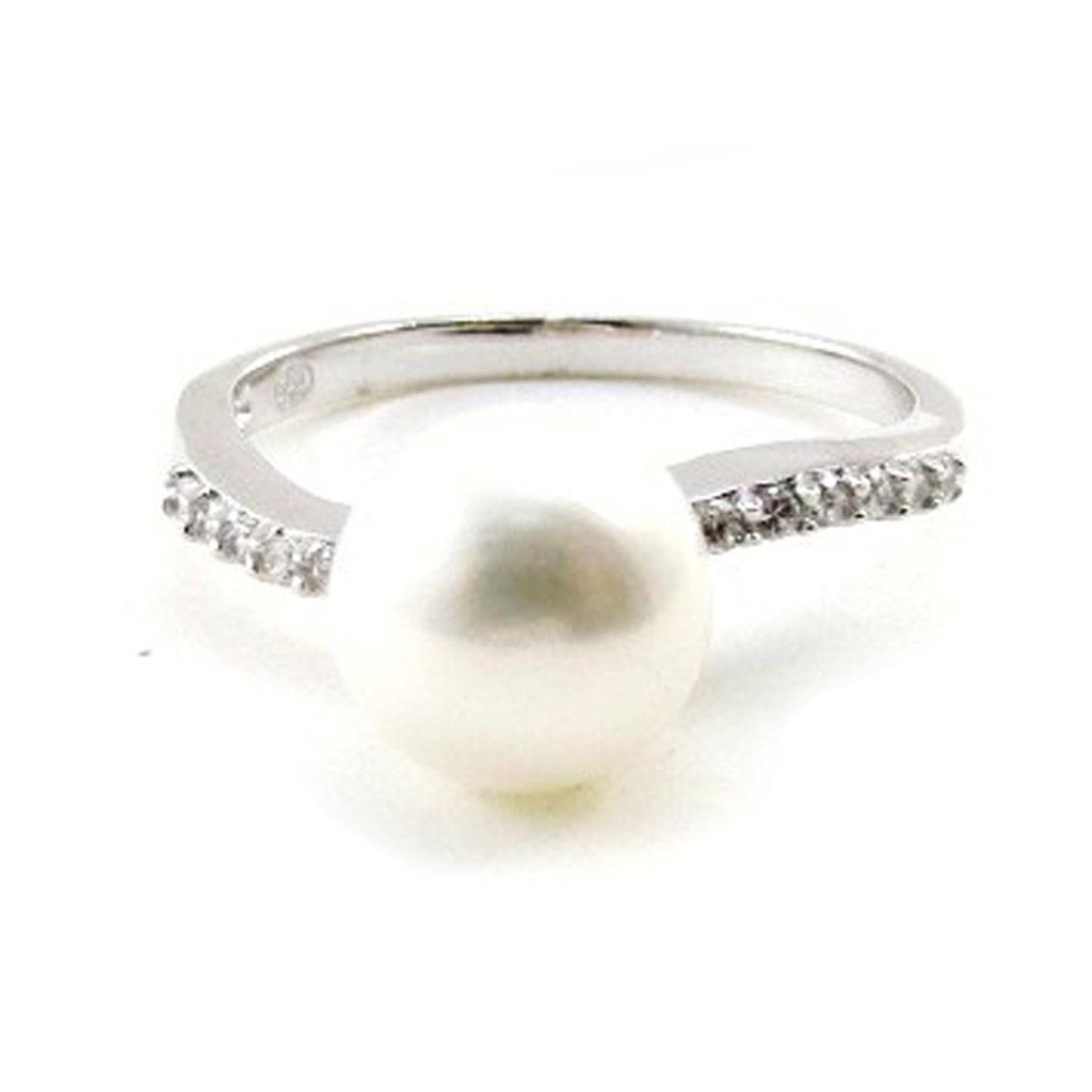 Серебряное кольцо 'Sissi' белое