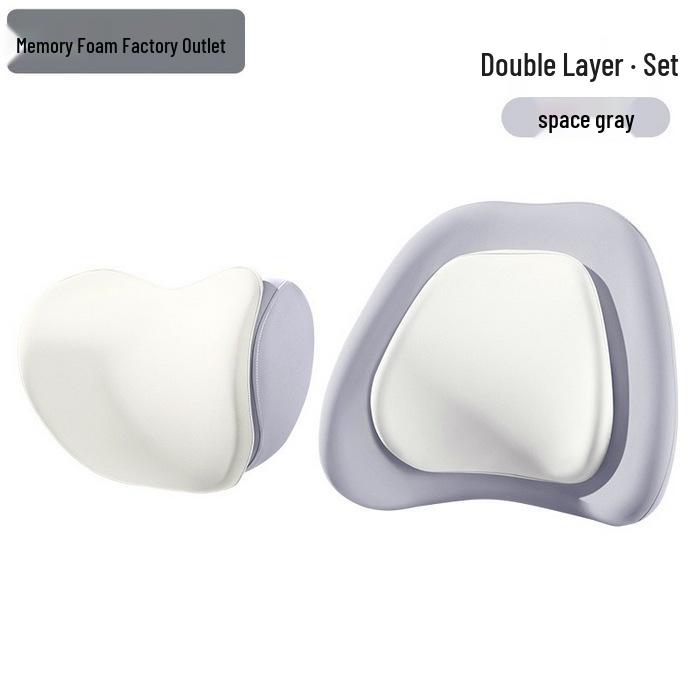 Подушка для сиденья автомобиля из пены с эффектом памяти с поддержкой поясницы и шеи
