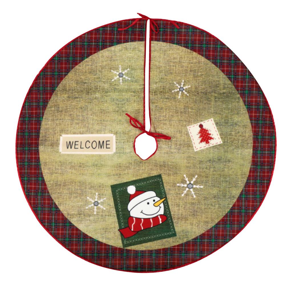 Christmas Tree Skirt Creative Exquisite Printing Santa Clauss Tree Bottom Decoration Christmas Supplies Ornaments