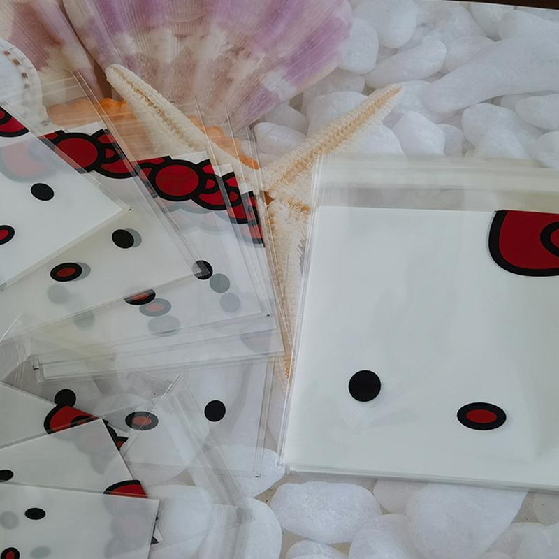 100 шт. Пластиковый пакет для хранения с принтом Hello Kitty Kawaii Милый Pochacco Герметичный пакет Упаковка для записей Мультяшный Самоклеящийся Подарочный пакет