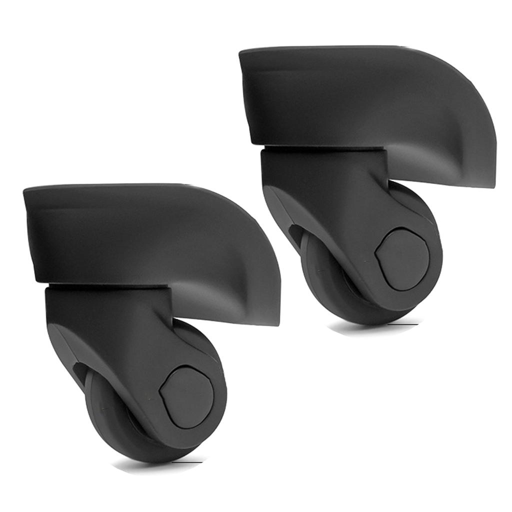 2 шт. сменные роликовые колеса для тележки, сверхпрочные роликовые колеса для багажной коробки, чемодана, поворотные на 360 градусов, бесшумные колеса