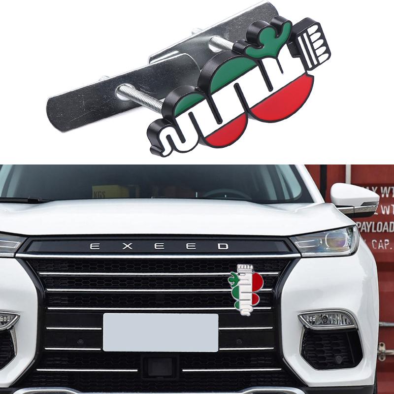 For Alfa Romeo Giulia Stelvio Giulietta 156 159 Mito Tonale Brer 3D Metal Car Trunk Logo Sticker Auto Badge Decals Accessories yu52