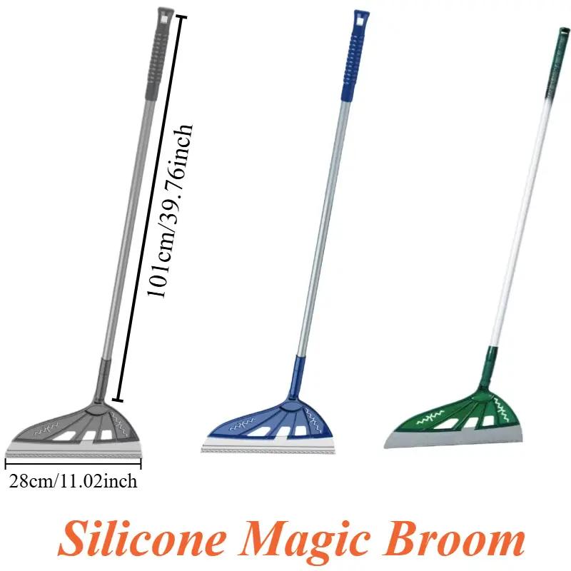Волшебная метла с поворотом на 180° — телескопическая, антистатическая, для уборки офисов, ванных комнат и гостиных без следов