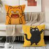 Funny And Silly Cat Pattern Pillow Case Pillowcase, Double-Sided Printed, Sofa Cushion, Bedroom Headboard Pillow